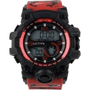 Invicta Activa Digital Orologio Uomo Quarzo - 54mm, Rosso/Nero
