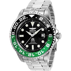 Invicta Grand Diver - Orologio da Uomo in Acciaio Inossidabile con Movimento Automatico, Argento/Verde - 47 mm