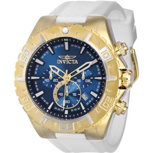 Invicta Aviator Orologio da Uomo in acciaio inossidabile con movimento Quarzo - 49mm, Bianco/Oro