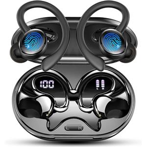 Matast Cuffie Bluetooth 5.4 Sport, 2026 Auricolari Bluetooth con 6D Bass Stereo, 50 Ore Cuffie In Ear Cancellazione Rumore ENC e 4 HD Mics, HiFi Cuffiette LED Display, IP7 Impermeabile Cuffie Senza Fili