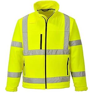 Portwest S424YERXXL Softshell Classic Alta Visibilità Giallo XXL con 4 Tasche e Tessuto Traspirante
