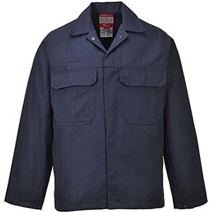 Portwest BIZ2 Giacca da Lavoro Resistente alle Fiamme Bizweld FR per Uomo - Blu Navy, 4XL