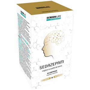 SCREEN ITALIA Srl Sedazepam 60 Capsule - Integratore per il Sonno con Valeriana ed Escolzia
