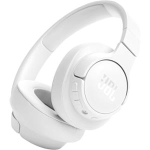 JBL Tune 720 BT Cuffie Over-Ear Bluetooth Wireless, Pieghevoli e Leggere, Microfono e Comandi su Padiglione con Voice Aware, JBL Pure Bass, Connessione Multipoint, fino a 76 ore di Autonomia, Bianco