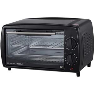 PYRAMIDEA Forno Elettrico Capacità 12 Litri 650 Watt con Timer Colore Nero