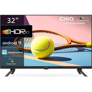 CHiQ L32G7L, 32 Pollici Smart TV, Android 11, HD, Frameless TV, Netflix, Prime V