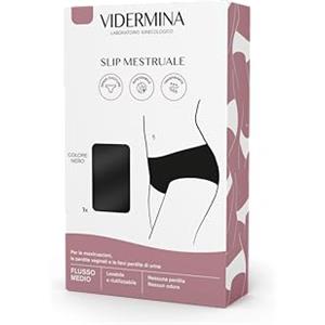Vidermina Slip Mestruali S Vita Bassa - Mutandine assorbenti per flusso medio, 3 strati senza cuciture - Comfort e controllo odori - Lavabili, riutilizzabili e alternativa ad assorbenti
