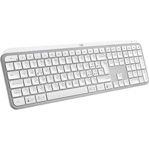 Logitech MX Keys S, Tastiera Wireless, Profilo Basso, Tasti Programmabili, Retroilluminazione, Bluetooth, USB C Ricaricabile, per PC Windows, Linux, Chrome, Mac, Layout Italiano QWERTY - Grigio chiaro
