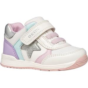Geox B Rishon Girl A, Scarpe Primi Passi Bimba 0-24, off White Lilac, 24 EU