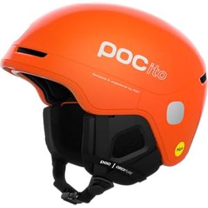 POC POCito Obex MIPS - Leichter und anpassbarer Ski- und Snowboardhelm für Kinder mit RECCO Reflektor, Fluorescent Orange, XXS (48-52cm)