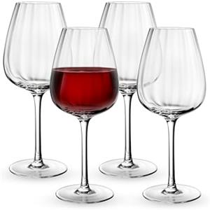Villeroy & Boch - Rose Garden Bicchiere da Vino Rosso 4 Pezzi Trasparente, Lavabile in Lavastoviglie, Bicchieri Design, Calici Vino Rosso Grandi, Set Calici Vino, Cristallo