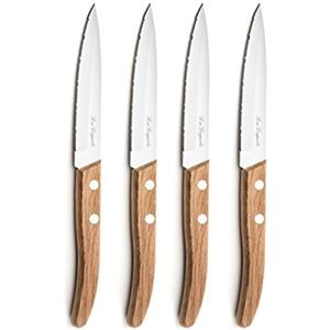 Lou Laguiole - Set di 4 coltelli utili - - Forest - Acciaio 13 C - Finitura - Legno naturale