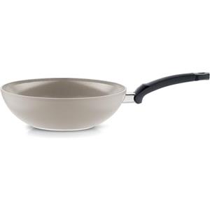 Fissler Ceratal - Pentola Wok in alluminio (diametro 28 cm, 3,7 l), padella in ceramica con rivestimento antiaderente, bordo alto, senza PFAS/PTFE, Made in Germany, compatibile induzione