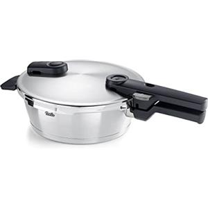 Fissler Vitaquick Premium, Pentola A Pressione 2.5 L, Diametro 22 cm in Acciaio Inox, 2 Livelli di Cottura, Fabbricato in Germania, Compatibile Induzione