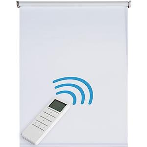 STORESDECO Tende a rullo per interni Oscuranti motorizzate tenda motorizzata Blackout elettrica in tessuto Isolamento termico con betteria e telecomando per finestre STORESDECO Bianco motorizzate 120x180 cm