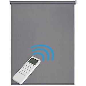 STORESDECO Tende a rullo per interni Oscuranti motorizzate tenda motorizzata Blackout elettrica in tessuto Isolamento termico con betteria e telecomando per finestre STORESDECO Grigio motorizzate 100x250 cm