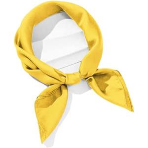Van Der Rich ® - Elegante Sciarpa Quadrata in Raso di Seta - Donna (Giallo)