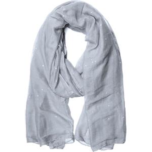 Emma & Giovanni ® - Sciarpa Leggera con Paillettes - Donna (Grigio)