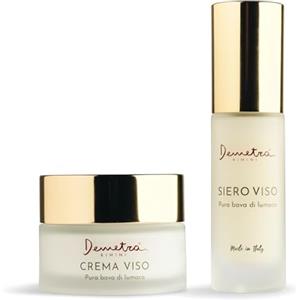 Demetra Kit Skincare 2 in1 - Crema viso 85% e Siero viso 90% - Bava di Lumaca e Acido ialuronico (50ml e 30ml) trattamento rigenerante