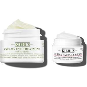 KIEHL'S Creamy Eye Treatment, Crema Contorno Occhi, Per Tutti i Tipi di Pelle, Azione Nutriente e Illuminante, Con Olio di Avocado e Vitamine B + E, 14 ml + Ultra Facial Cream 7 ml
