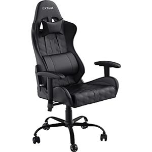 Trust Gaming GXT 708 Resto Sedia Gaming, Sedia 360° con Cuscini Rimovibili, Regolabile in Altezza, Sedia Girevole da Scrivania per PC, Ufficio, per Gioco - Nero