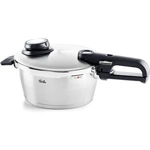 Fissler Vitavit Premium Pentola a pressione in acciaio inox 3.5 L, 22 cm, 4 livelli di cottura, incluso inserto, adatta a fornelli a induzione
