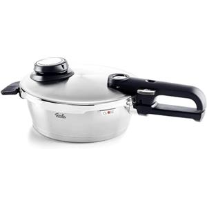 Fissler Vitavit Premium Pentola a pressione in acciaio inox 1.8 L, 18 cm, 4 livelli di cottura, incluso inserto, adatta a fornelli a induzione