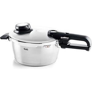 Fissler Vitavit Premium Pentola a pressione in acciaio inox 2.5 L, 18 cm, 4 livelli di cottura, incluso inserto, adatta a fornelli a induzione