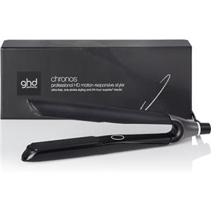 ghd Chronos, Piastra Capelli Professionale con Lamelle in Ceramica, Finish Ultra-Gloss, Tecnologia HD Predittiva per uno Styling Veloce, Piega Morbida e Lucente Senza Danni da Calore Estremo, Nero