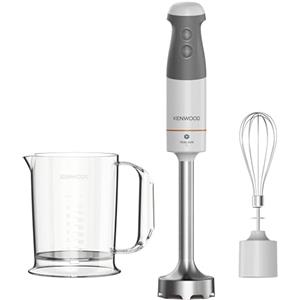 Kenwood Triblade XL HBM40.002WH Frullatore ad Immersione, Mixer, Asta XL in Acciaio Removibile, Dotato di Frusta a Filo e Bicchiere Graduato con Manico da 0,75L, Potenza 850watt, 2 accessori, Bianco