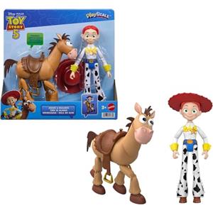 Mattel Disney Pixar Toy Story 5 - Jessie e Bullseye il Fedele Destriero, set da 2 action figures da 18cm, cappello da cowgirl rimovibile e design fedele al film 2026, 3+ anni, JKV21