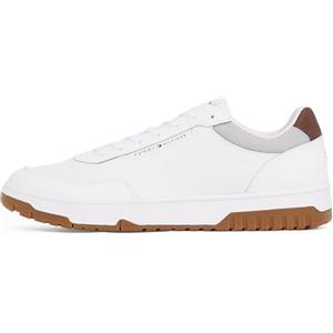 Tommy Hilfiger Uomo Sneakers Court Basket Core Lite Profilo Basso, Avorio (White/Grey Whisper), 40
