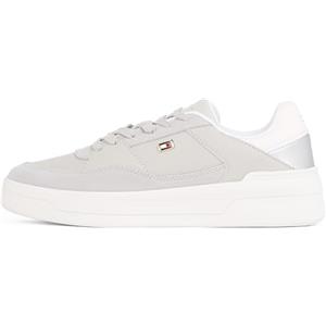 Tommy Hilfiger Donna Sneakers da Basket Metallic Scarpe, Beige (Grey Whisper), 41