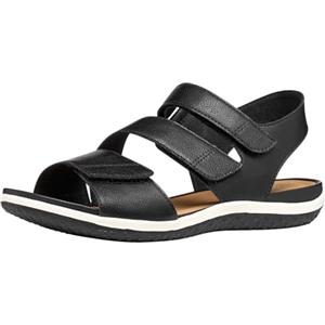 Geox Sandalo piatto da donna D Vega A, nero, 36 EU