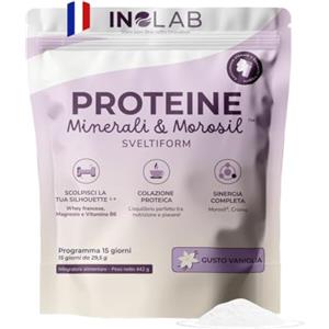 inolab LABORATOIRE Inolab integratore Proteine in polvere con Whey & Morosil, magnesio, cromo, vitamina C I Massa muscolare e metabolismo energetico I Per donne 40+