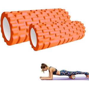 MAGIC SELECT 2x Rullo di Schiuma Massaggiante per Trigger Point Therapy.Eva Foam Roller - Rullo Massaggiante per Alleviare Dolore,Allenare i Muscoli,Massaggio della Schiena e delle Gambe,Fitness (33x14cm/30x9cm)