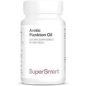 SuperSmart - Arctic Plankton Oil - Krill Oil (zooplankton) con Acidi Grassi Omega-3 - EPA, DHA & SDA - Supporta la Salute del Sistema Cardiovascolare | No-OGM & Gluten Free - 60 Capsule Softgel