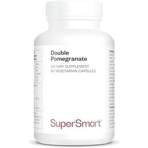 SuperSmart Double Pomegranate - Integratore Antiossidante Vegano con 40% di Punicalagine e 90% di Acido Ellagico - 90 Capsule