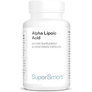 Supersmart Acido alfa lipoico - Antiossidante - Antinfiammatorio - Antietà - Forme R e S in quantità uguali - Potenzia le vitamine C ed E - Vegano - Supersmart