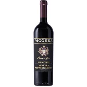 Ricossa BARBERA PIEMONTE DOC APPASSIMENTO - Rosso Piemontese da Uve Barbera - Anticonformista, Moderno, Rotondo, Morbido - Frutti di Bosco, Vaniglia, Violetta - 14% vol - 750ml