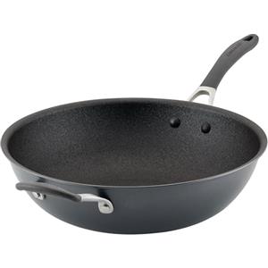 Circulon Wok antigraffio antiaderente 34 cm - wok a induzione con estrema antiaderente, lavabile in lavastoviglie e utilizzabile in forno, finitura in peltro grafite, grigio
