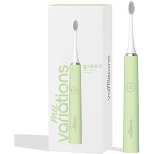 My Variations - Spazzolino da denti elettrico sonico - Ricaricabile - 1 mese di batteria - 5 modalità di spazzolatura - Timer da 2 min integrato - 1 manico e 1 spazzola (verde)