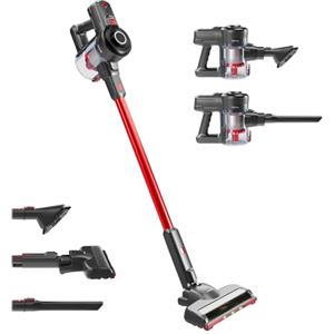 H.Koenig UP600 Aspirapolvere 2-in-1 senza fili, senza sacco, 22.2V, scopa elettrica, Potente, Leggero, Autonomia fino a 50 min, Batteria litio ricaricabile, pavimenti, tappeti, auto, peli di animali
