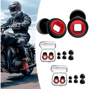 JXAXD 2 paia di tappi per le orecchie per moto e motocicli, tappi per le orecchie Artevive e 4 misure in XS/S/M/L, A