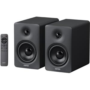 Edifier M90 Casse Attive da Scaffale da 100 W RMS con Audio Hi-Res, LDAC, Bluetooth 6.0, Ingressi HDMI eARC/Ottico/USB-C/AUX, Uscita SUB e Telecomando per TV/PC - Nero