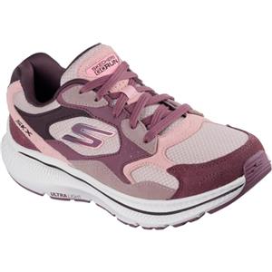 Skechers Go Run Consistent 2.0 Retro StrideSneaker da Donna, Camoscio Malva Finiture Rosa, 40 EU