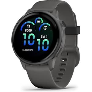 Garmin vívoactive 6, Smartwatch AMOLED 1,2" 2.000 nit, Cassa 42mm, Musica, Pay, +80 Sport, GPS, Cardio, Coach, Dinamiche di corsa, App Mobility, Autonomia 11 giorni, Pebble Grey