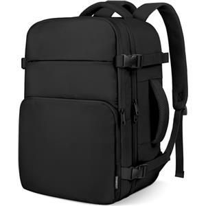 ZOMFELT Zaino Ryanair 40x30x20, 24L Bagaglio a Mano Aereo Zaino da Viaggio per Donna Uomo, Zaini Casual per laptop da 15 pollici Travel Bag Compatto Leggero per Ryanair, Wizz Air, Easyjet Nero