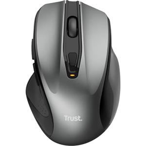 Trust Nito Mouse Wireless Ergonomico, Mouse senza Fili Confortevole, 6 Pulsanti, 800-2200 DPI, Microricevitore USB, Batteria Inclusa, Ufficio a Casa Mac PC Macbook Laptop Chromebook, Nero