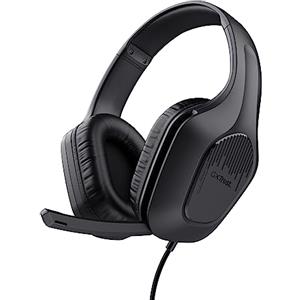GXTrust 418 Rayne Cuffie Gaming Leggere per PC Xbox PS4 PS5 Switch Mobile, Driver da 50 mm, Jack Audio 3.5 mm, Cavo 2m, Cuffie con Microfono Over-Ear, Nero